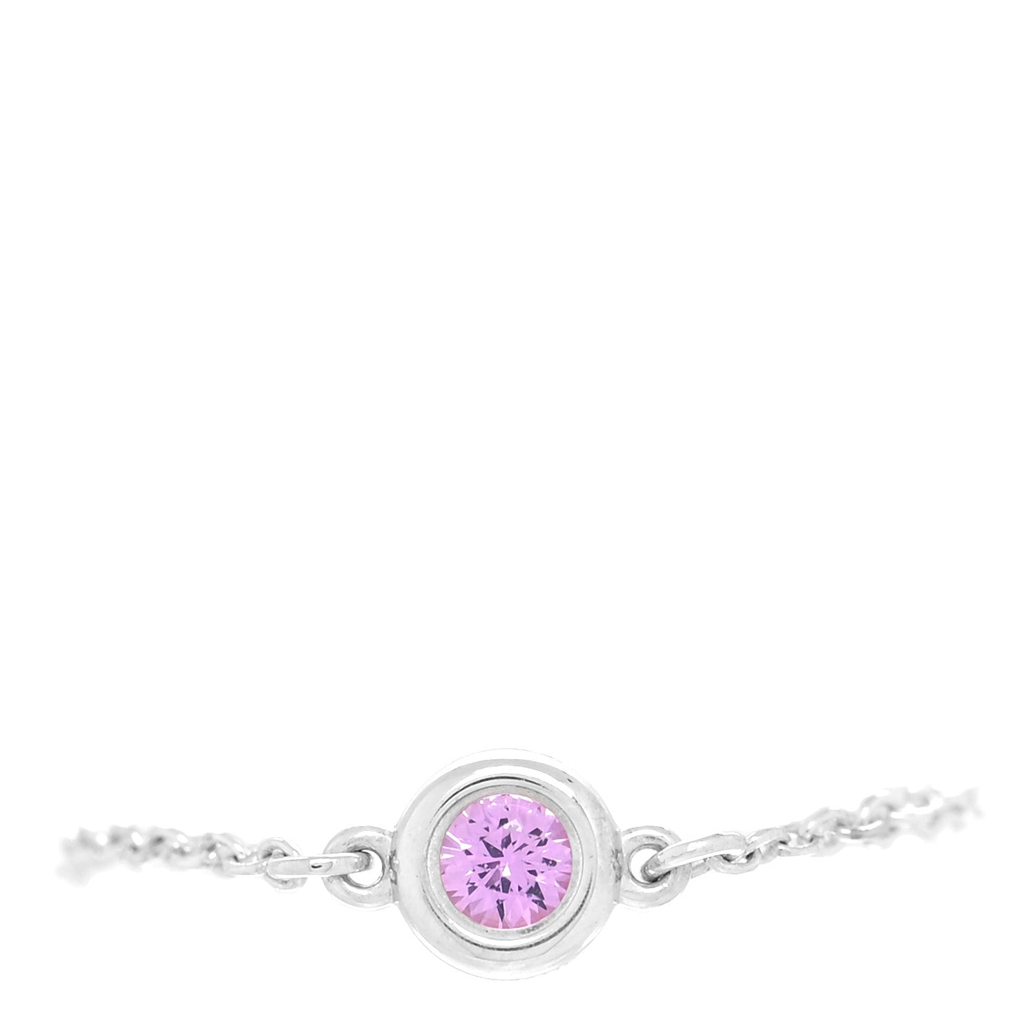 Tiffany Sterling Silver Pink Sapphire Elsa Peretti Color by the Yard Ring 54 7 1 of 4