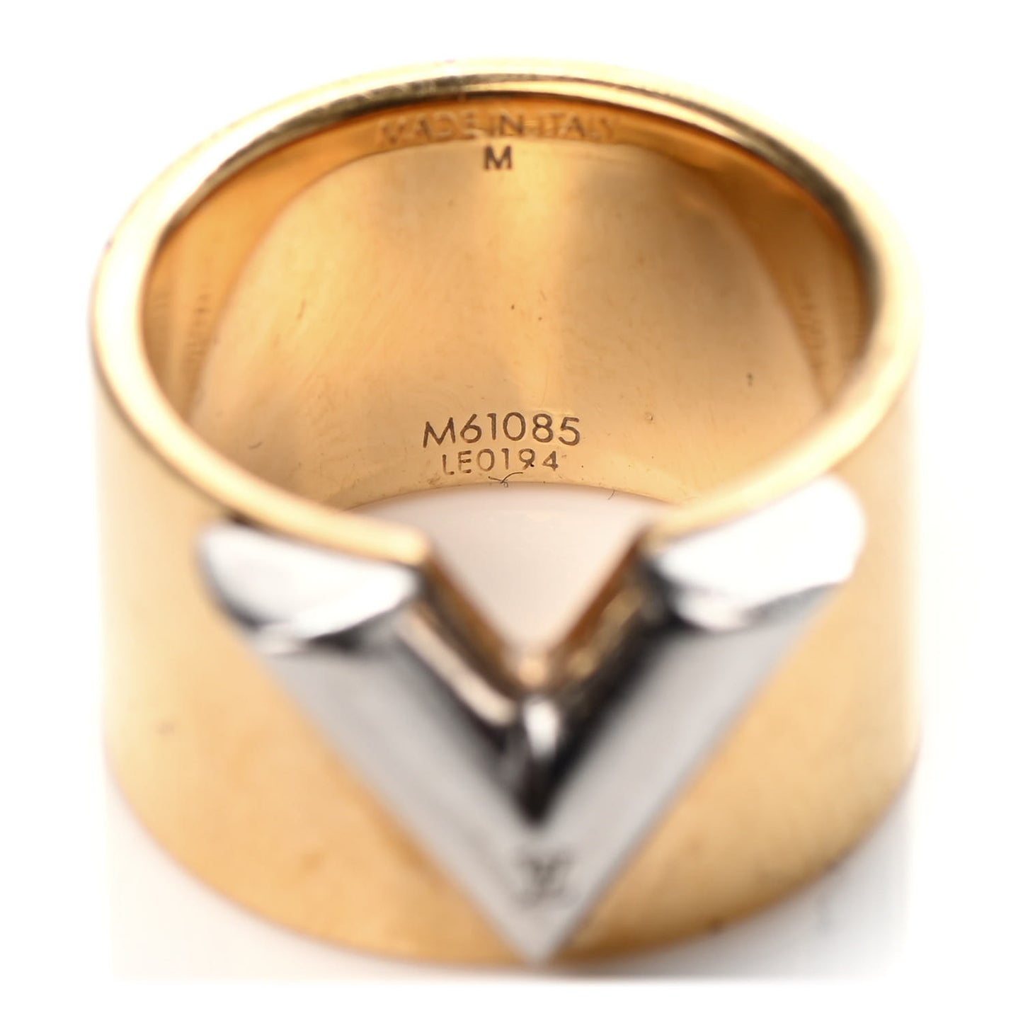 Brass Essential V Ring M Gold Silver