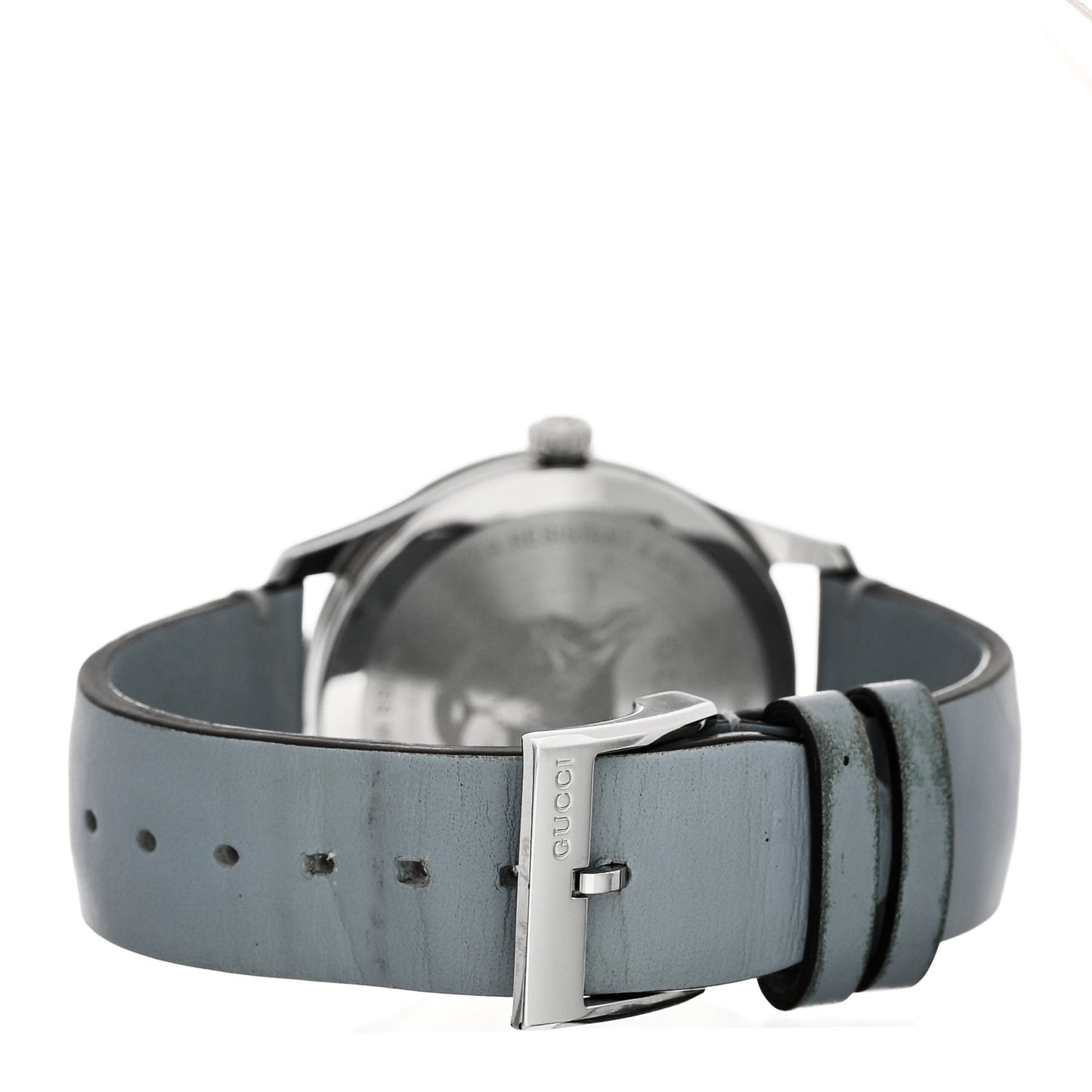 Stainless Steel Calfskin Blue Mother of Pearl 38mm G-Timeless Cat Quartz Watch