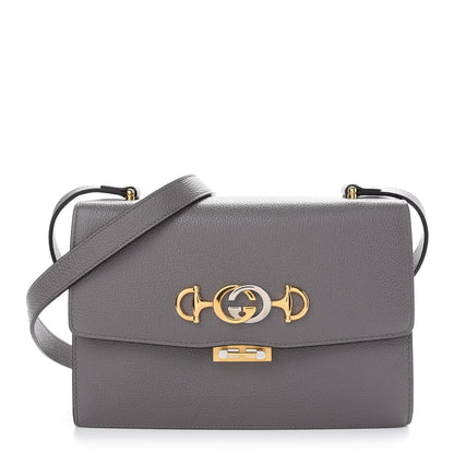 Gucci Grainy Calfskin Small Zumi Shoulder Bag Dusty Grey 1 of 9