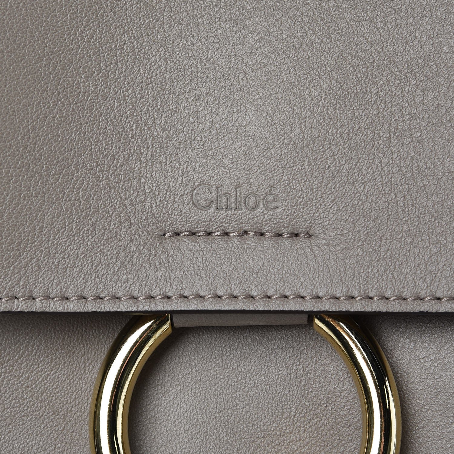 Chloe Calfskin Medium Faye Day Shoulder Bag Motty Grey 7 of 7