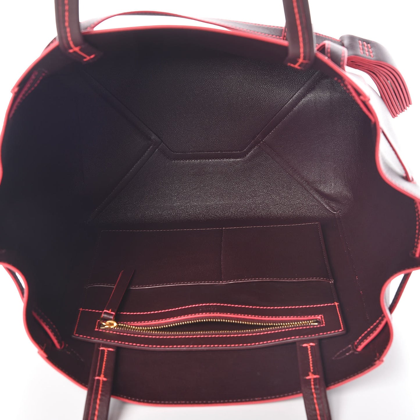 Smooth Calfskin Medium Belt Cabas Phantom Burgundy Pink