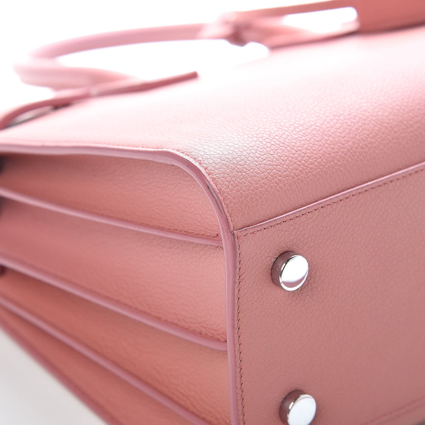 Grained Calfskin Baby Sac De Jour Dark Rose