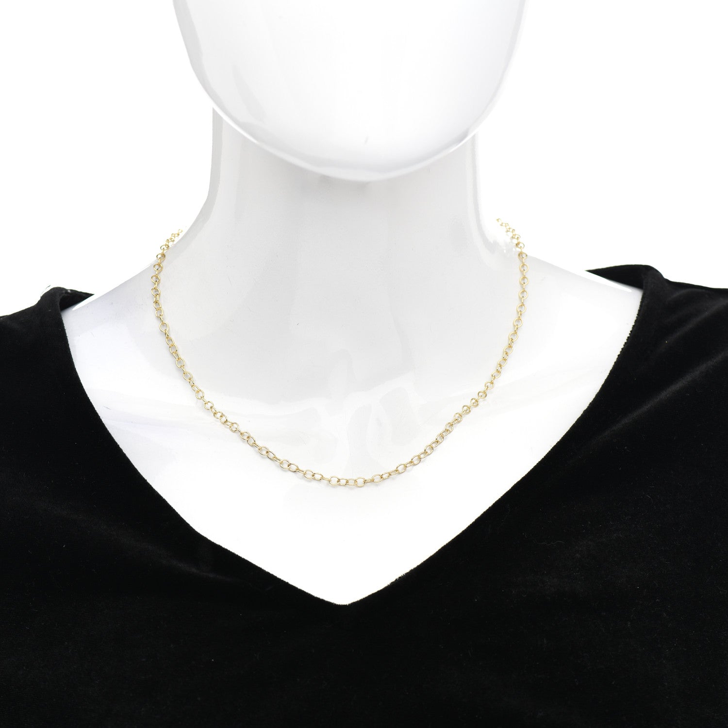 Temple St. Clair 18K Yellow Gold Extra Small Chain Necklace 18" 2 of 4