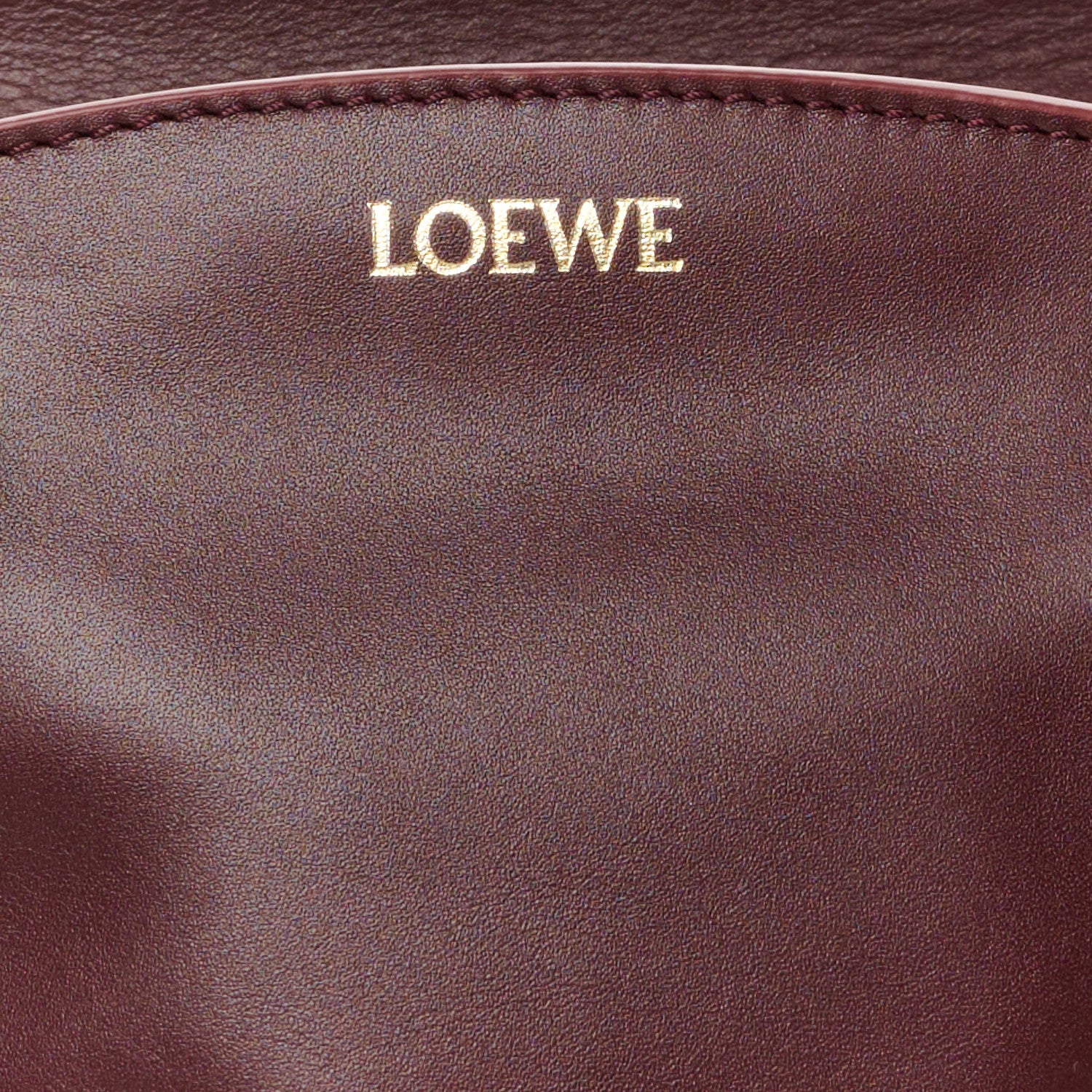 Loewe Shiny Nappa Calfskin Small Paseo Bag Burgundy 7 of 11