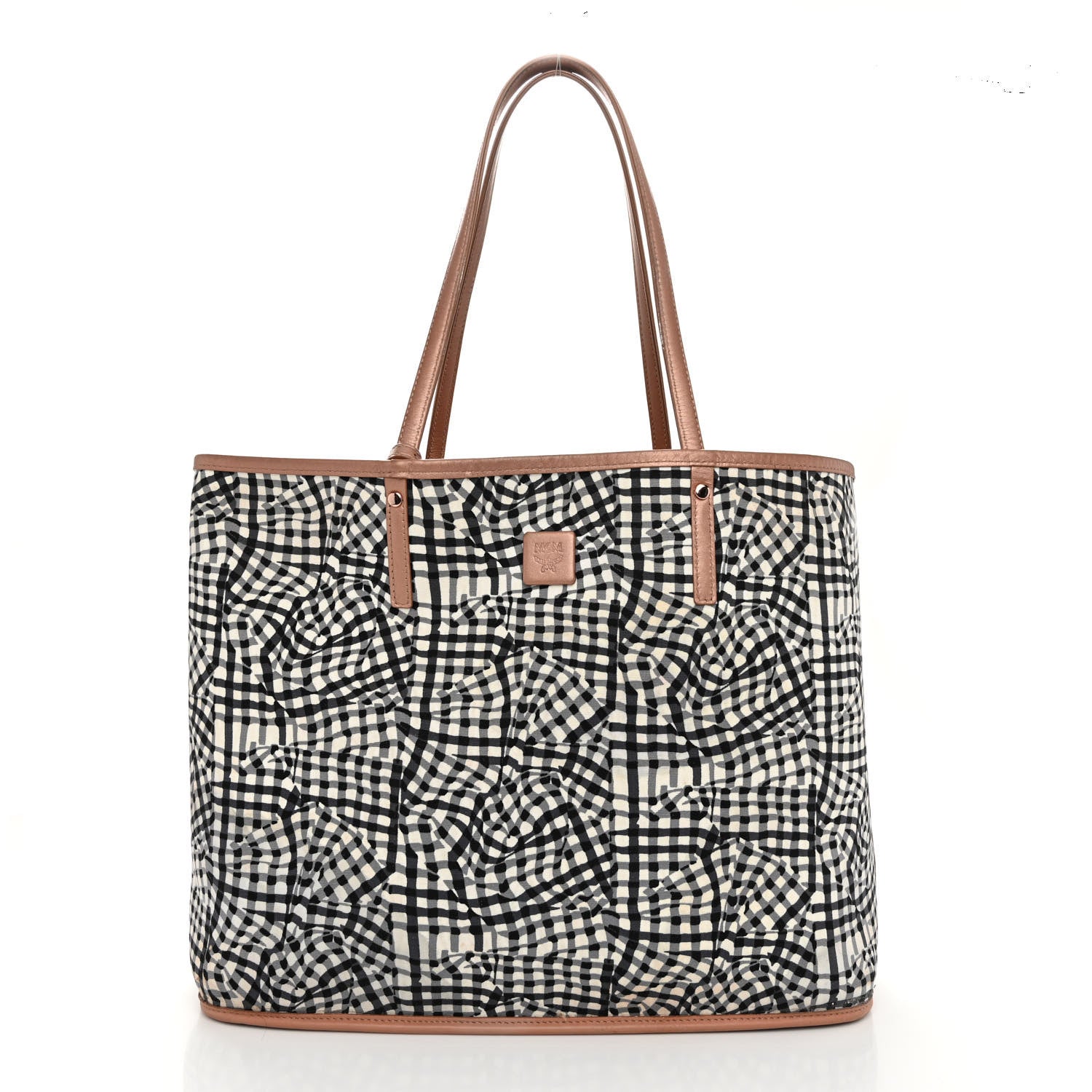 MCM Metallic Visetos Medium Reversible Shopper Tote Champagne Gold 3 of 18