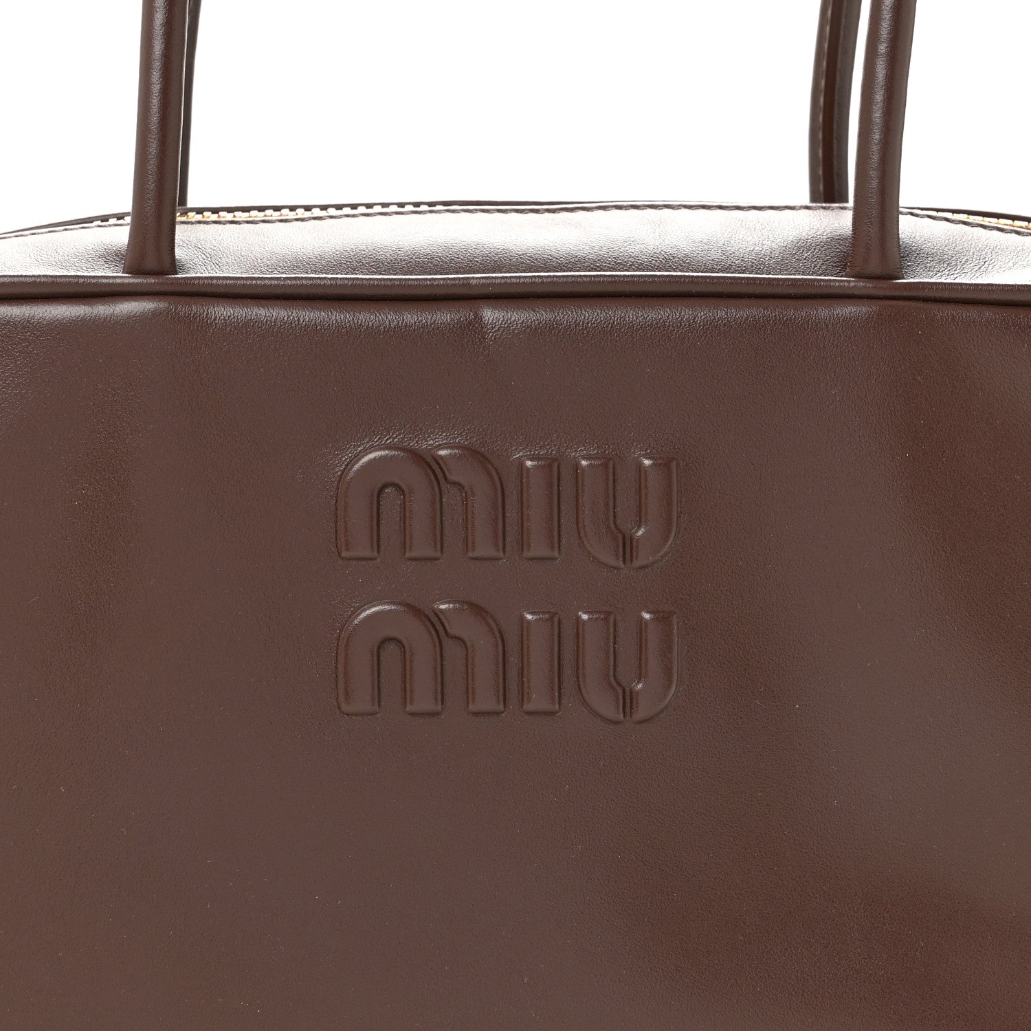 Miu Miu Soft Calf Softy Medium Beau Top Handle Bag Radica 7 of 10