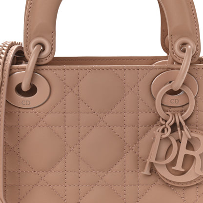 Christian Dior Ultra Matte Calfskin Cannage Mini Lady Dior Light Beige 8 of 11