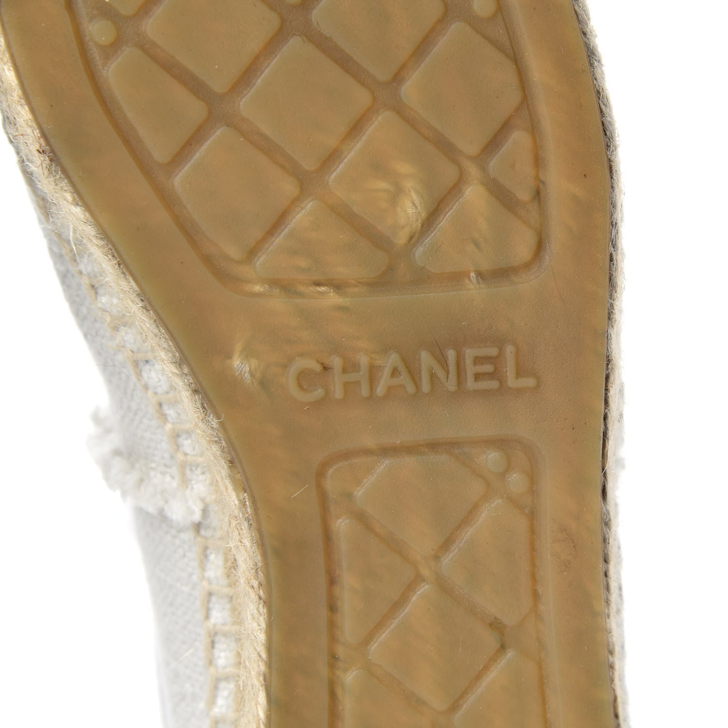 Chanel Linen CC Espadrilles 36 Beige Black 9 of 10