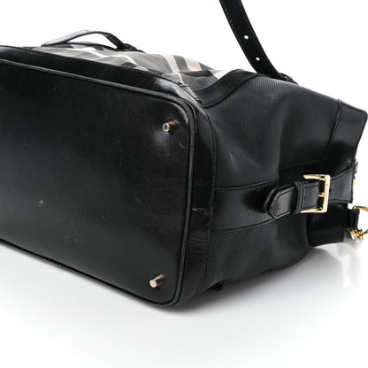 Burberry Beat Check Medium Ellers Satchel Black 9 of 14