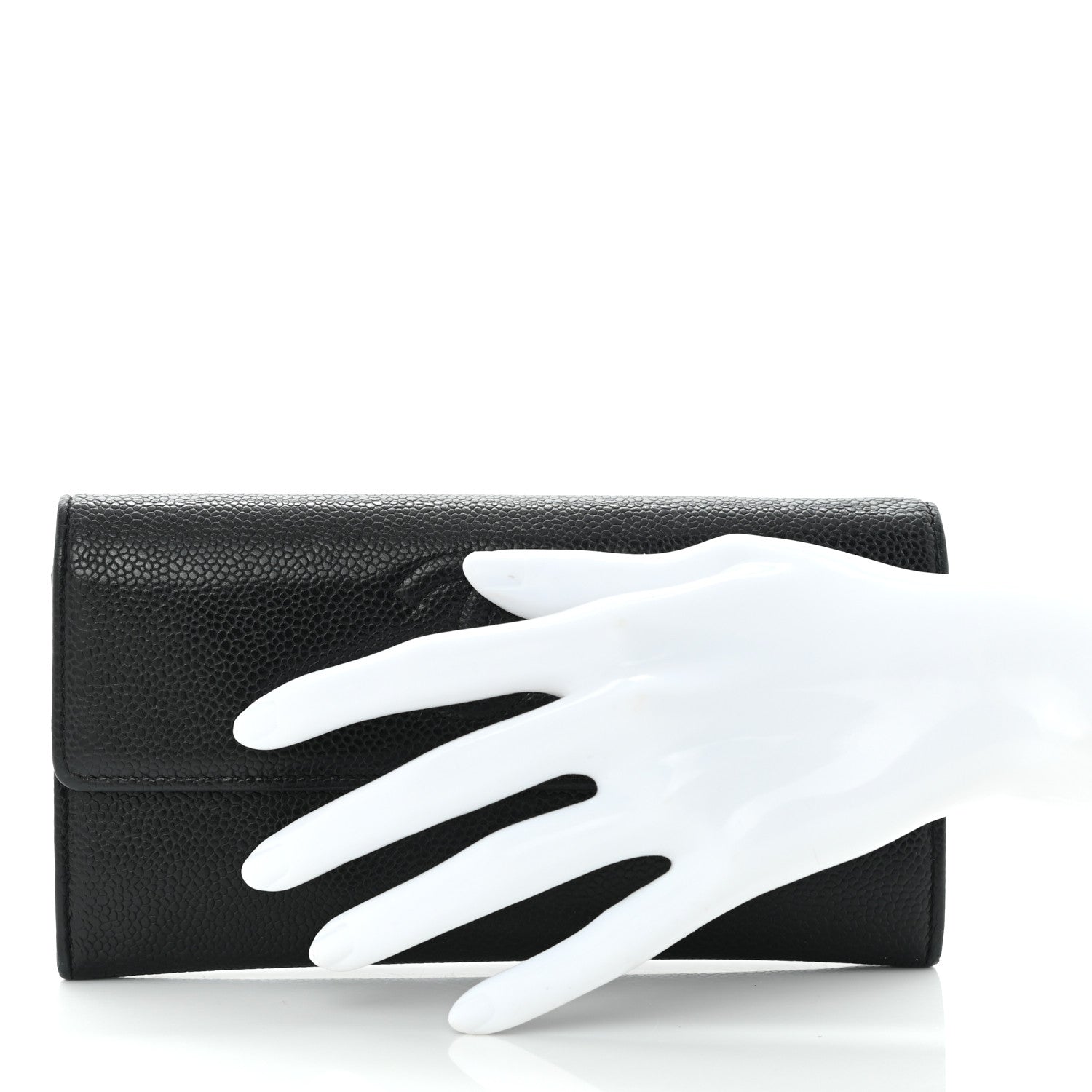 Chanel Caviar Timeless CC Large Gusset Flap Wallet Black 2 of 11