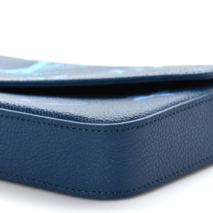Louis Vuitton Empreinte Monogram Giant Felicie Pochette Chain Wallet Gradient Blue 8 of 8