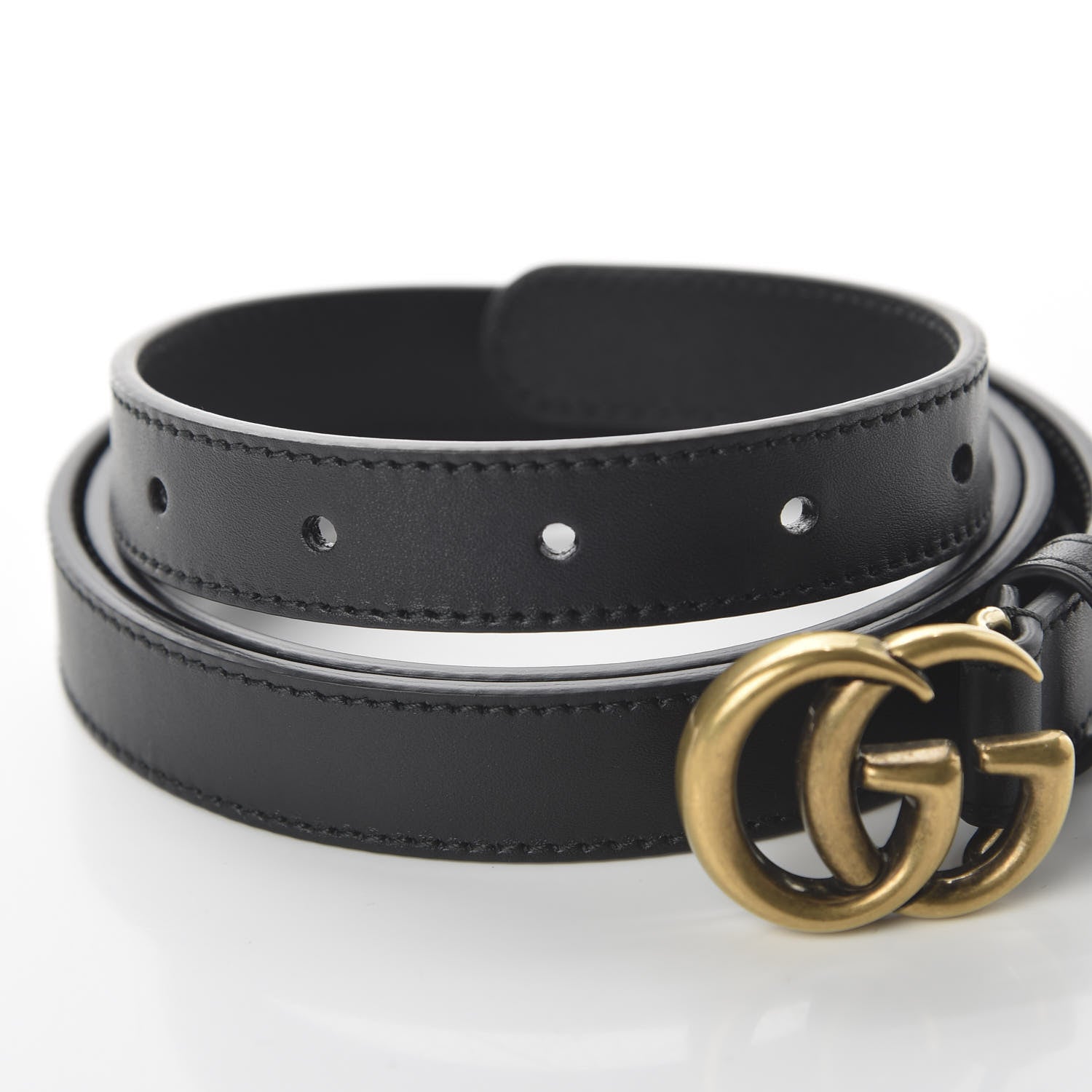 Gucci Calfskin Double G 20mm Belt 100 40 Black 3 of 6