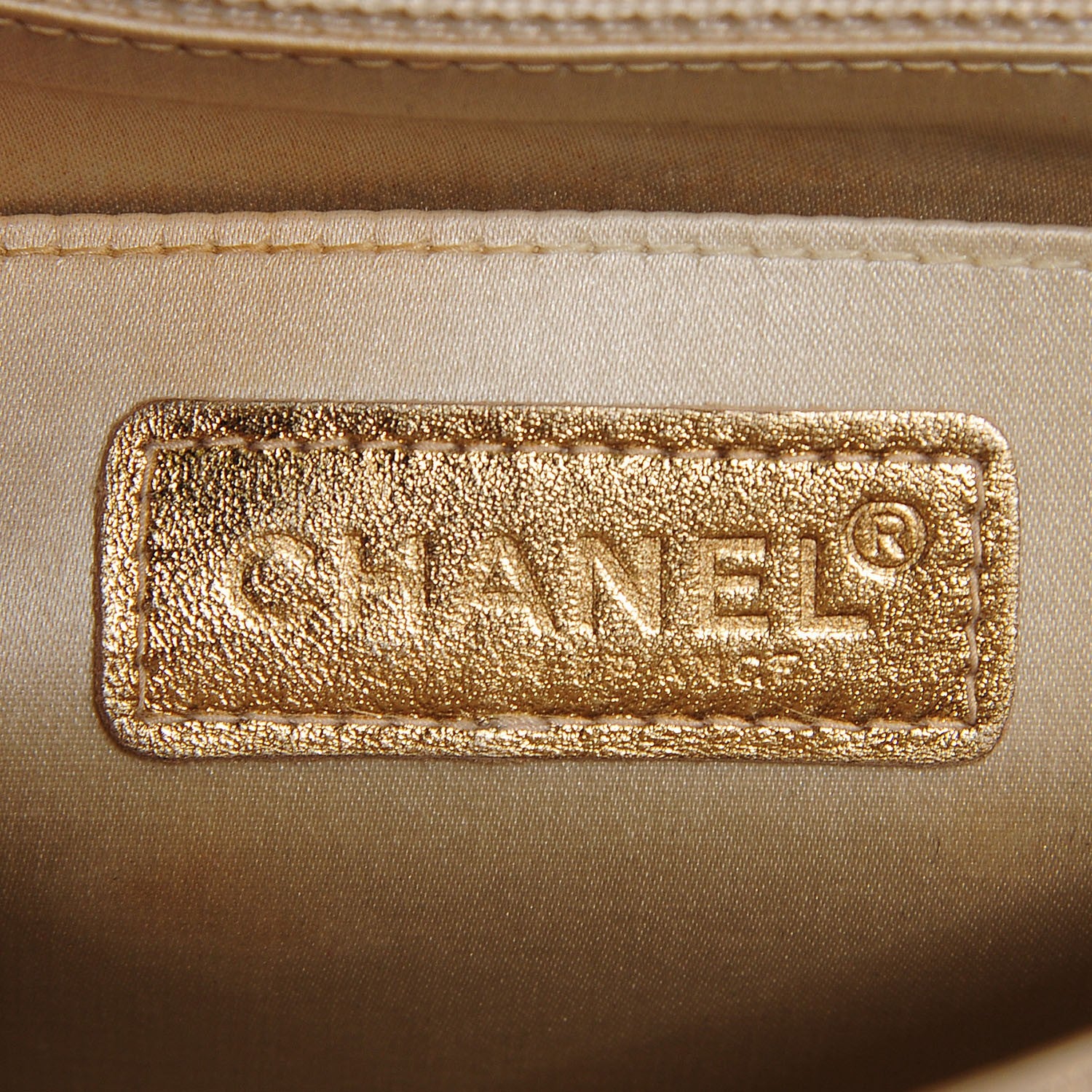 Chanel Metallic Nylon Medium Travel Flap Light Gold 8 of 8