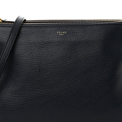 Celine Lambskin Large Trio Crossbody Bag Navy Blue 10 of 15