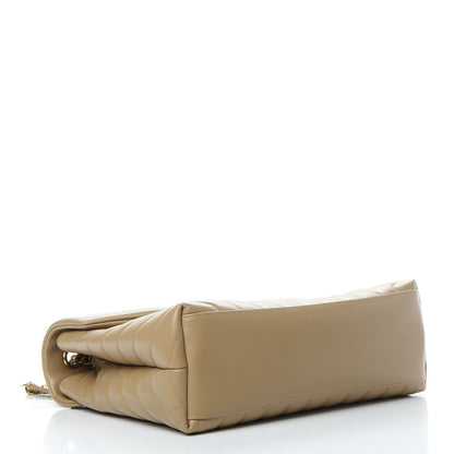 Saint Laurent Calfskin Y Quilted Monogram Medium Loulou Chain Satchel Dark Beige 5 of 15