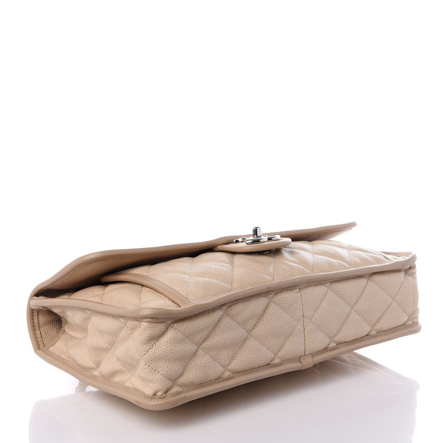 Caviar French Riviera Large Flap Beige