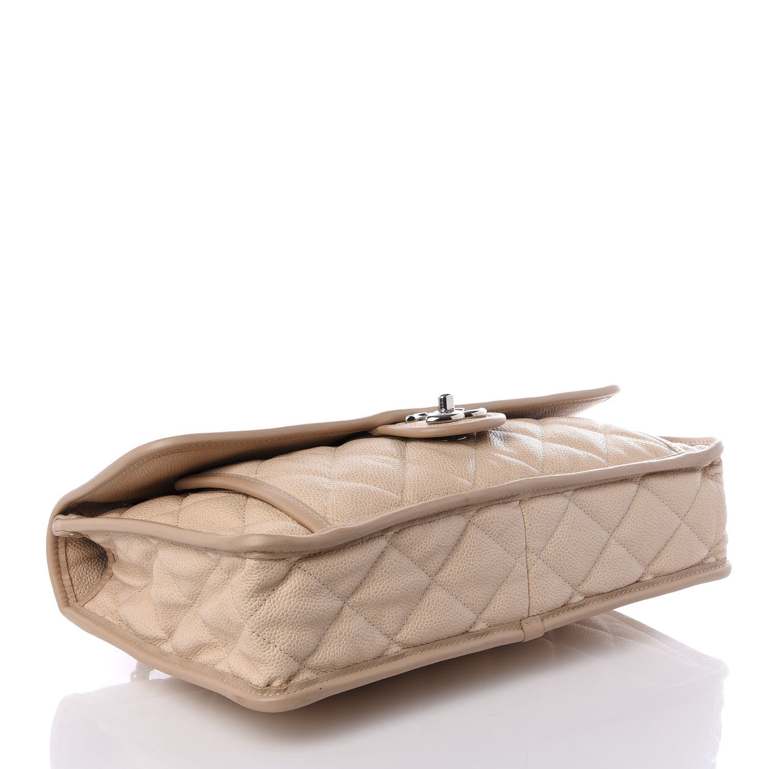Chanel Caviar French Riviera Large Flap Beige 3 of 8