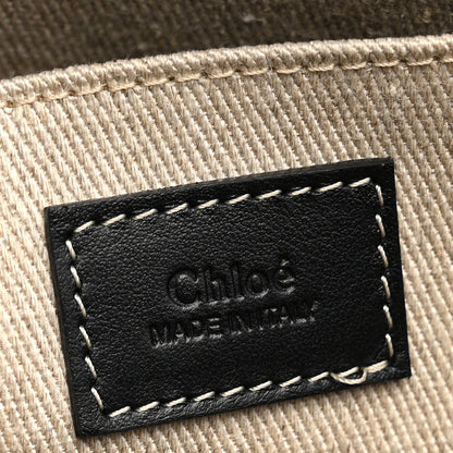 Chloe Calfskin Linen Medium Woody Tote Deep Denim 6 of 11