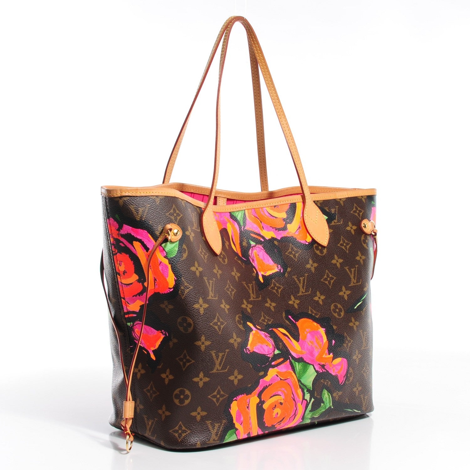 Louis Vuitton Monogram Roses Neverfull MM 3 of 8