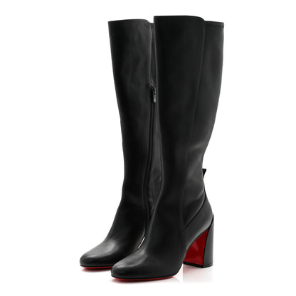 Christian Louboutin Calfskin Jane Botta 55 Knee High Boots 39.5 Black 3 of 8