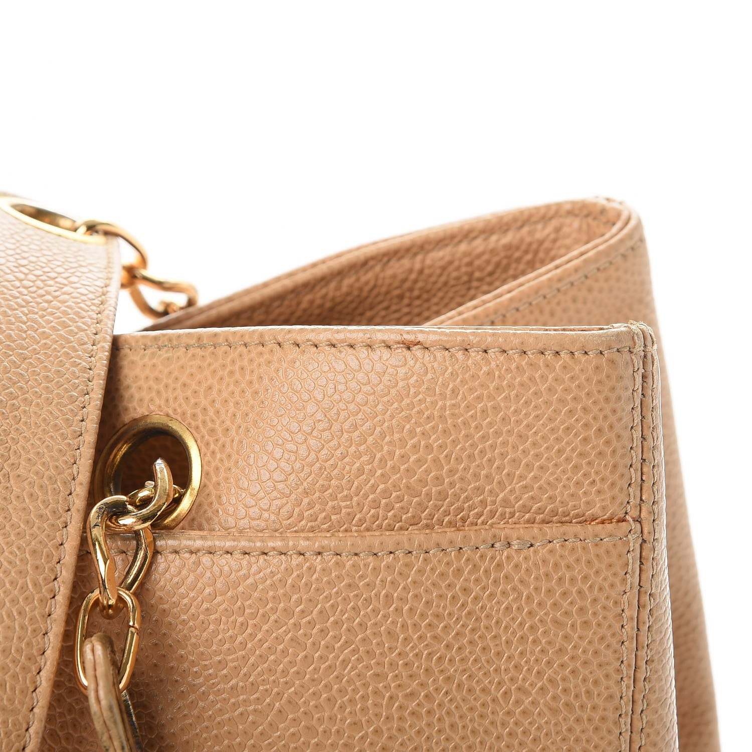 Chanel Caviar CC Shopper Tote Beige 19 of 19