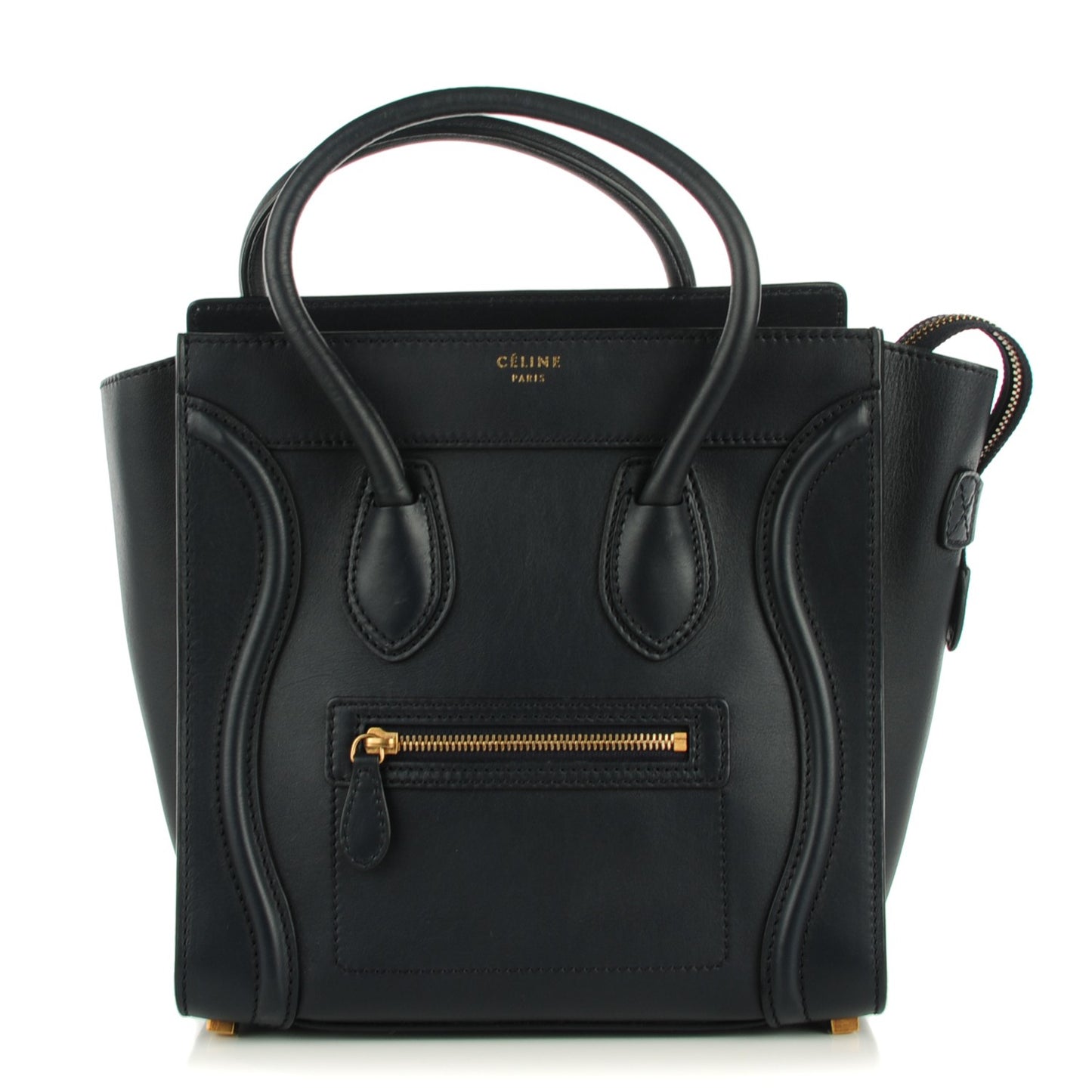 Smooth Calfskin Micro Luggage Navy Blue