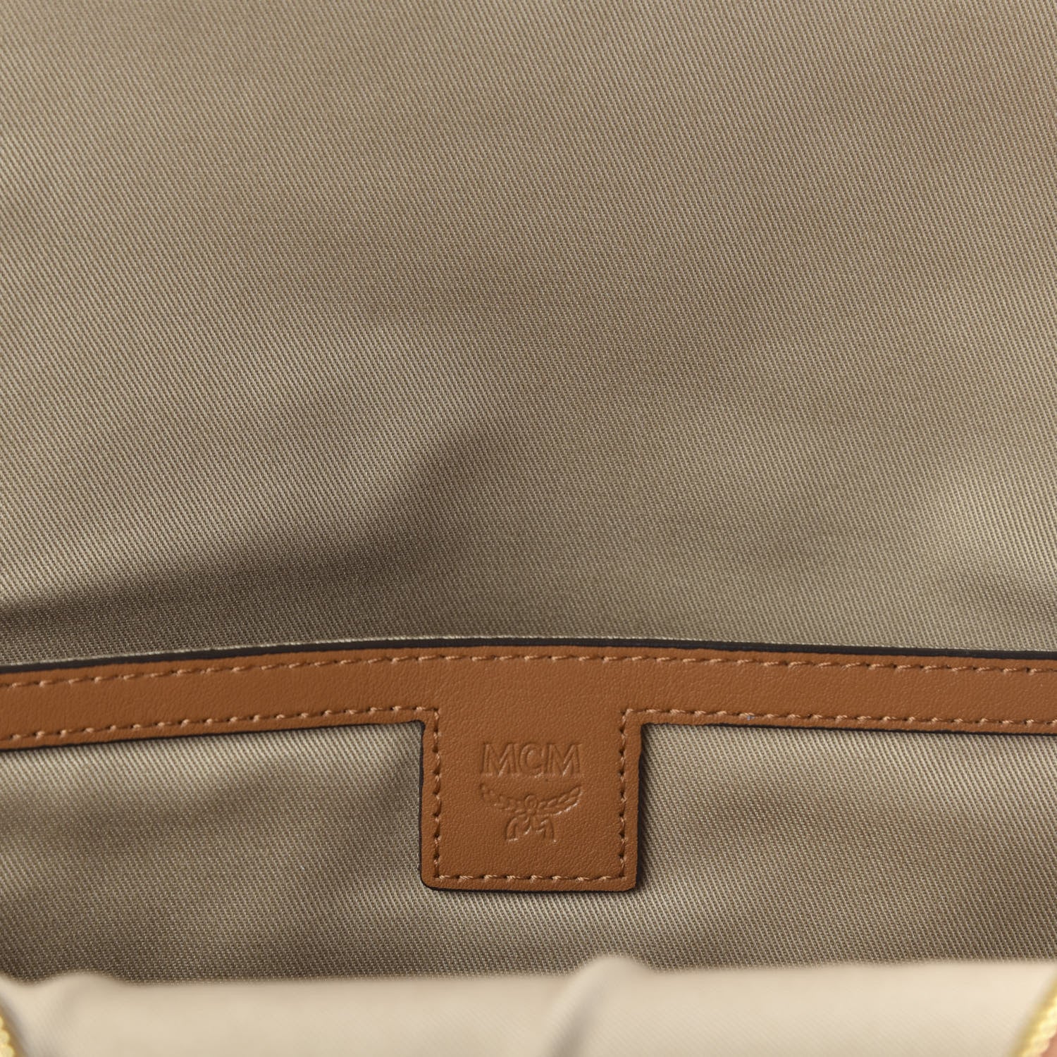MCM Visetos Mens Medium Stark Backpack Cognac 6 of 10