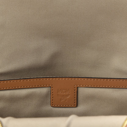MCM Visetos Mens Medium Stark Backpack Cognac 6 of 10