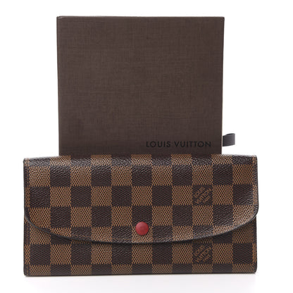 Louis Vuitton Damier Ebene Emilie Wallet Red 7 of 7