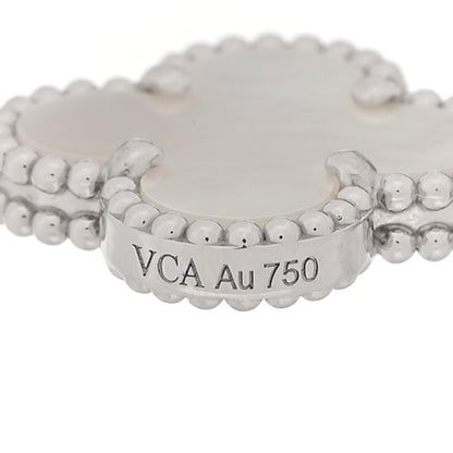 Van Cleef & Arpels 18K White Gold Mother of Pearl 5 Motifs Vintage Alhambra Bracelet 4 of 6