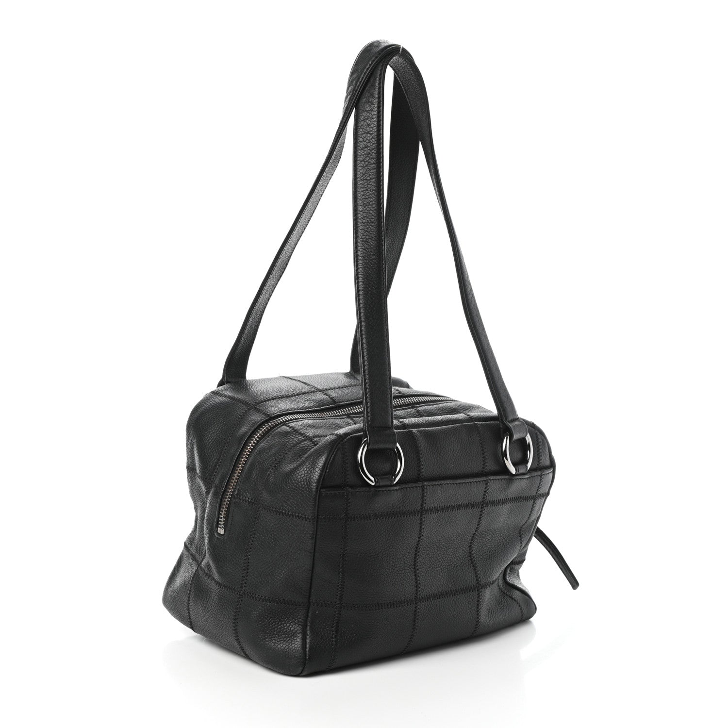 Chanel Caviar Square Stitched Bowler Black 3 of 9