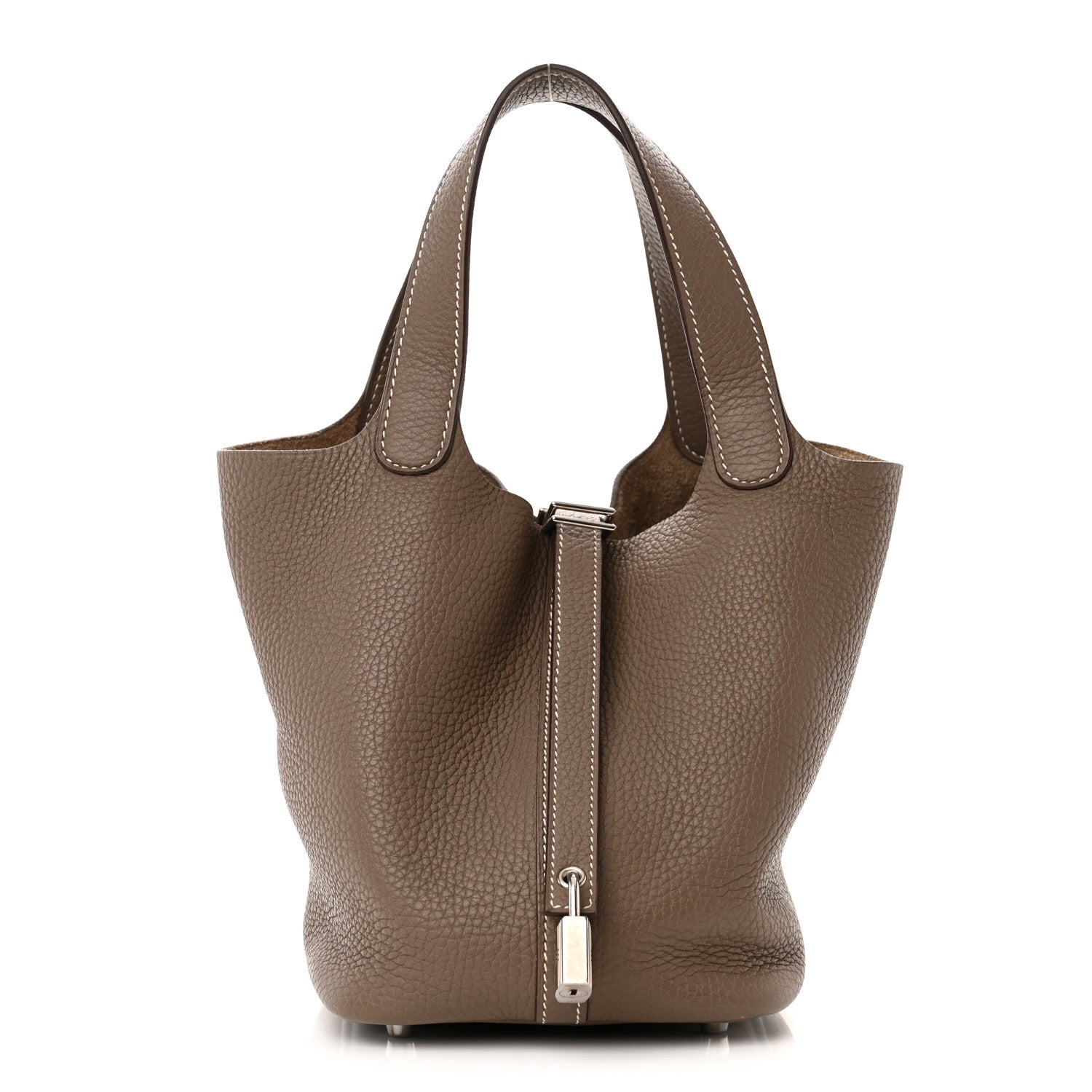 Hermes Taurillon Clemence Picotin Lock 18 PM Etoupe 1 of 12