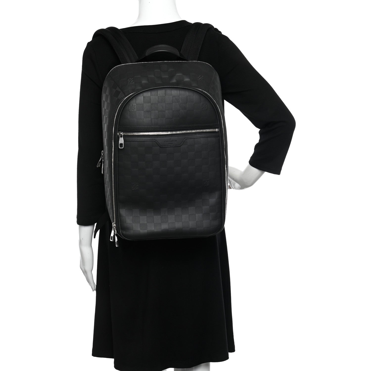 Louis Vuitton Damier Infini Michael Backpack Black 2 of 12