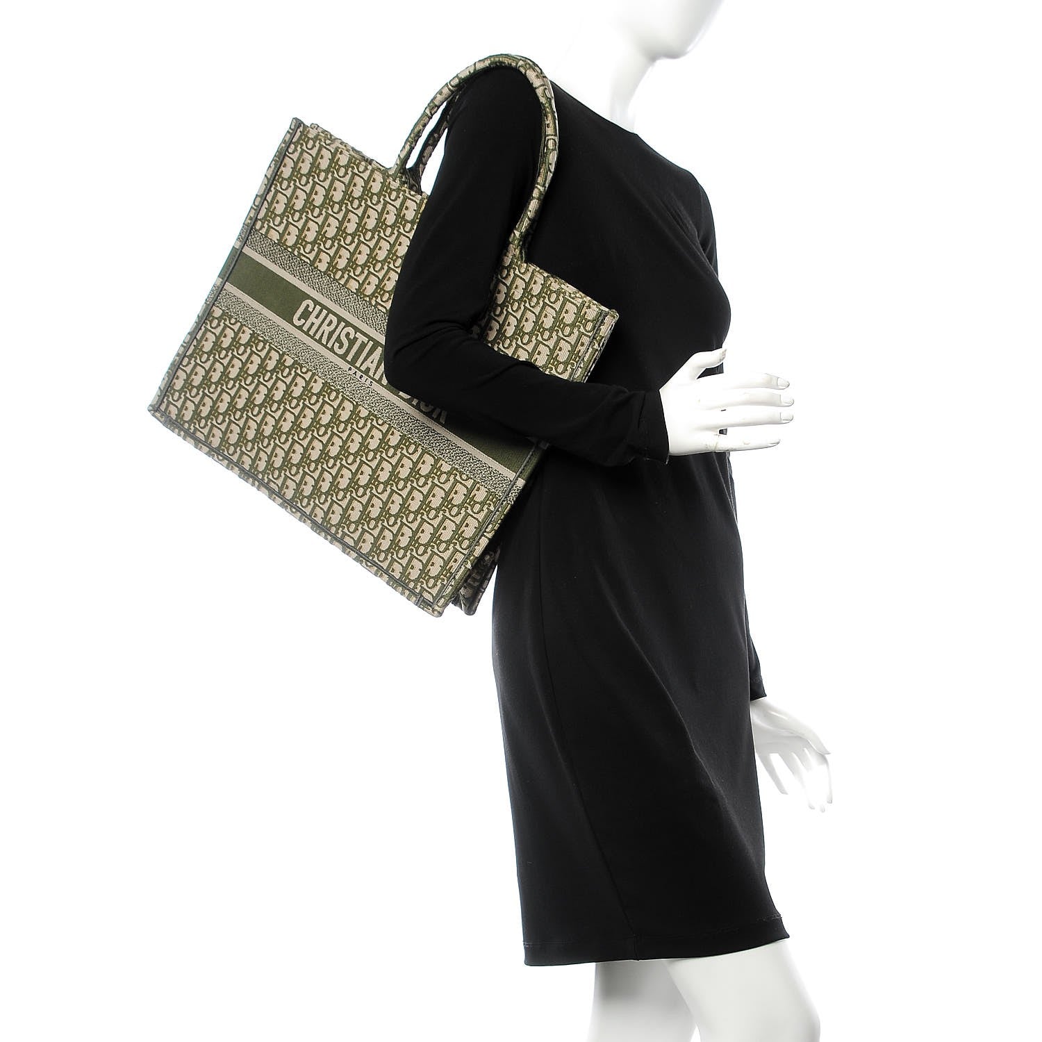 Christian Dior Oblique Large Book Tote Vert Multicolor 2 of 7