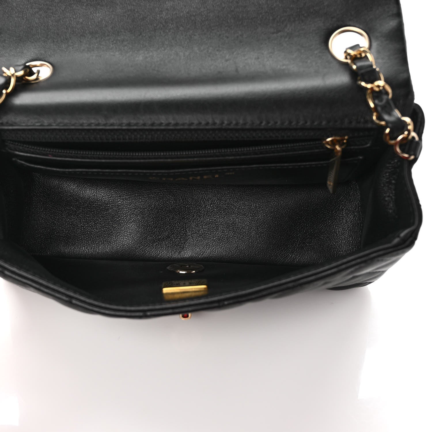 Chanel Lambskin Quilted Mini Rectangular Flap Black 5 of 10