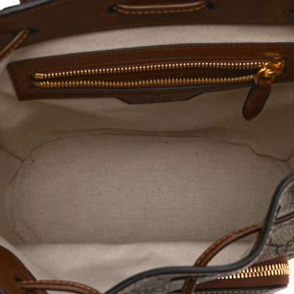 Gucci GG Supreme Monogram Azalea Calfskin Retro Interlocking G Buckle Backpack Beige Ebony Brown Sugar 5 of 11