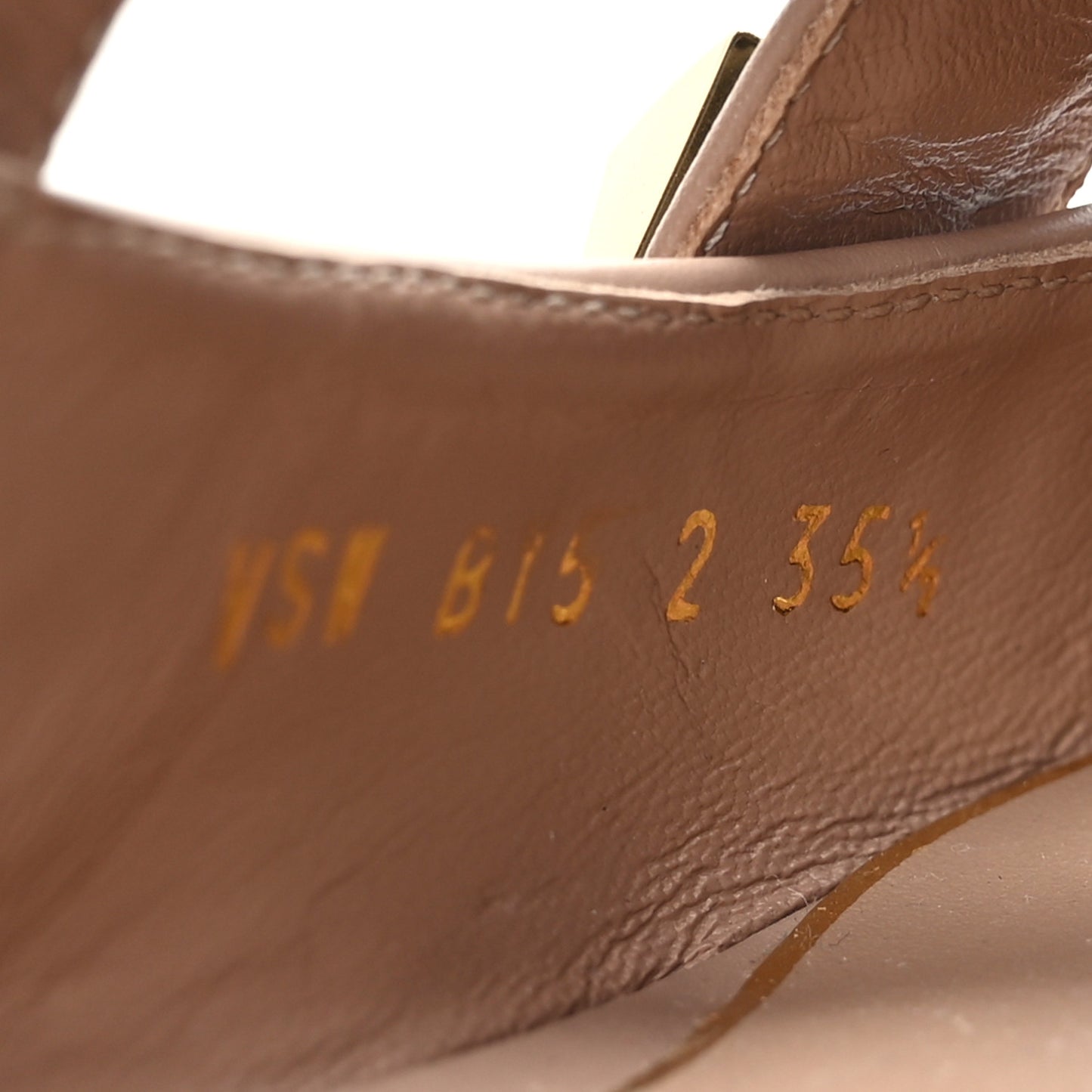 Calfskin Roman Stud Ankle Strap Flat Mules 35.5 Rose Cannelle