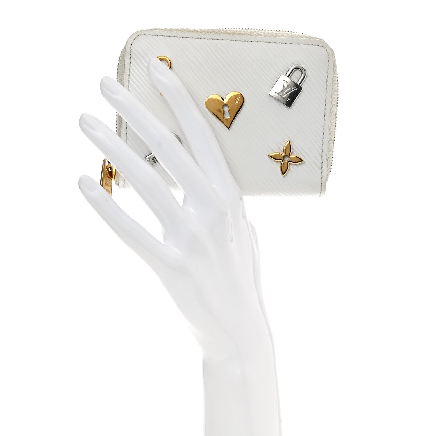 Louis Vuitton Epi Love Lock Zippy Coin Purse White 2 of 9