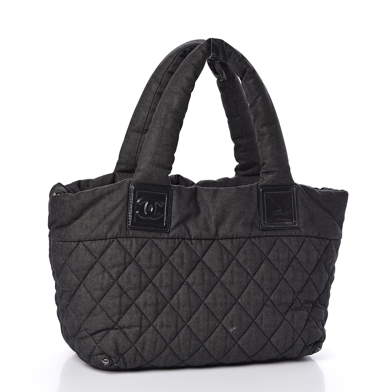 Chanel Canvas Nylon Quilted Small Coco Cocoon Reversible Tote Black 3 of 14