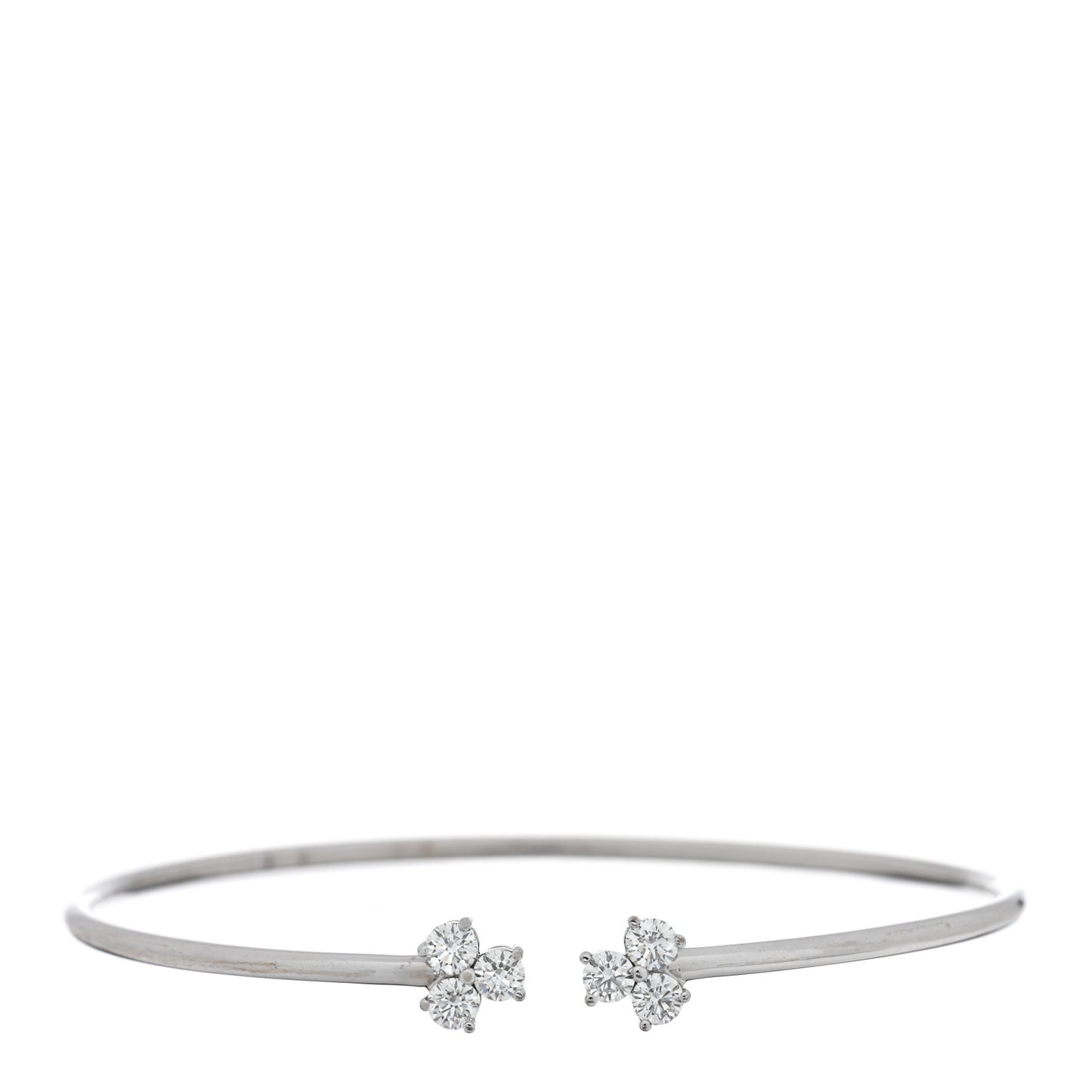 18K White Gold Diamond Aria Wire Bracelet