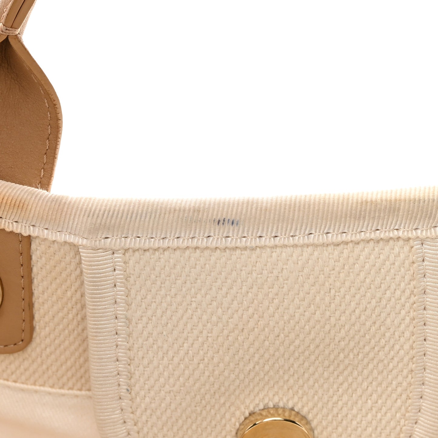 Canvas Pearl Medium Deauville Tote Ecru Beige