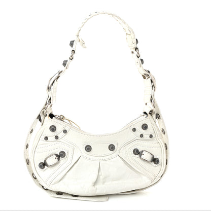 Balenciaga Agneau Arena Le Cagole Shoulder Bag XS Optic White 1 of 12