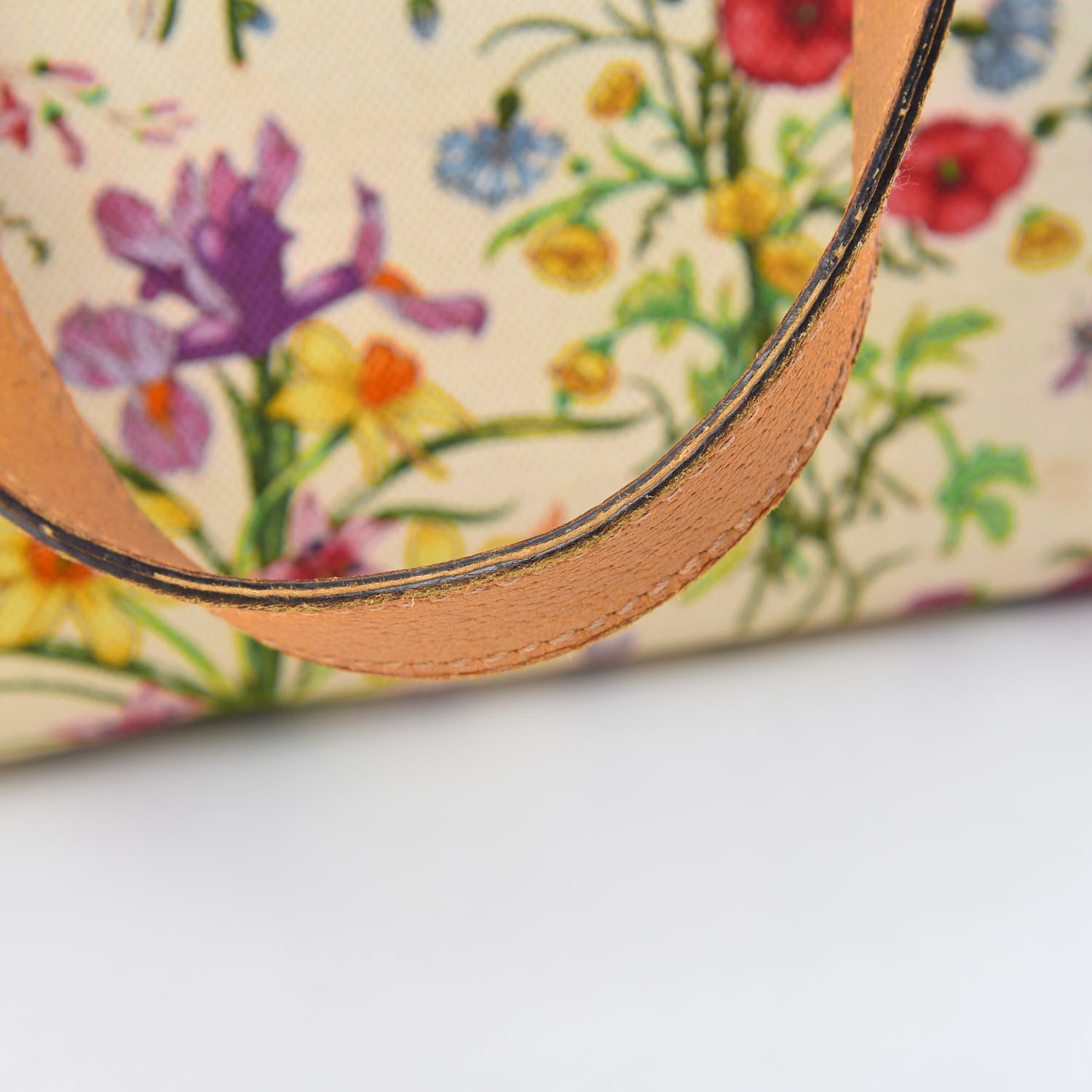 Gucci Canvas Large Floral Flora Joy Tote Yellow 16 of 17