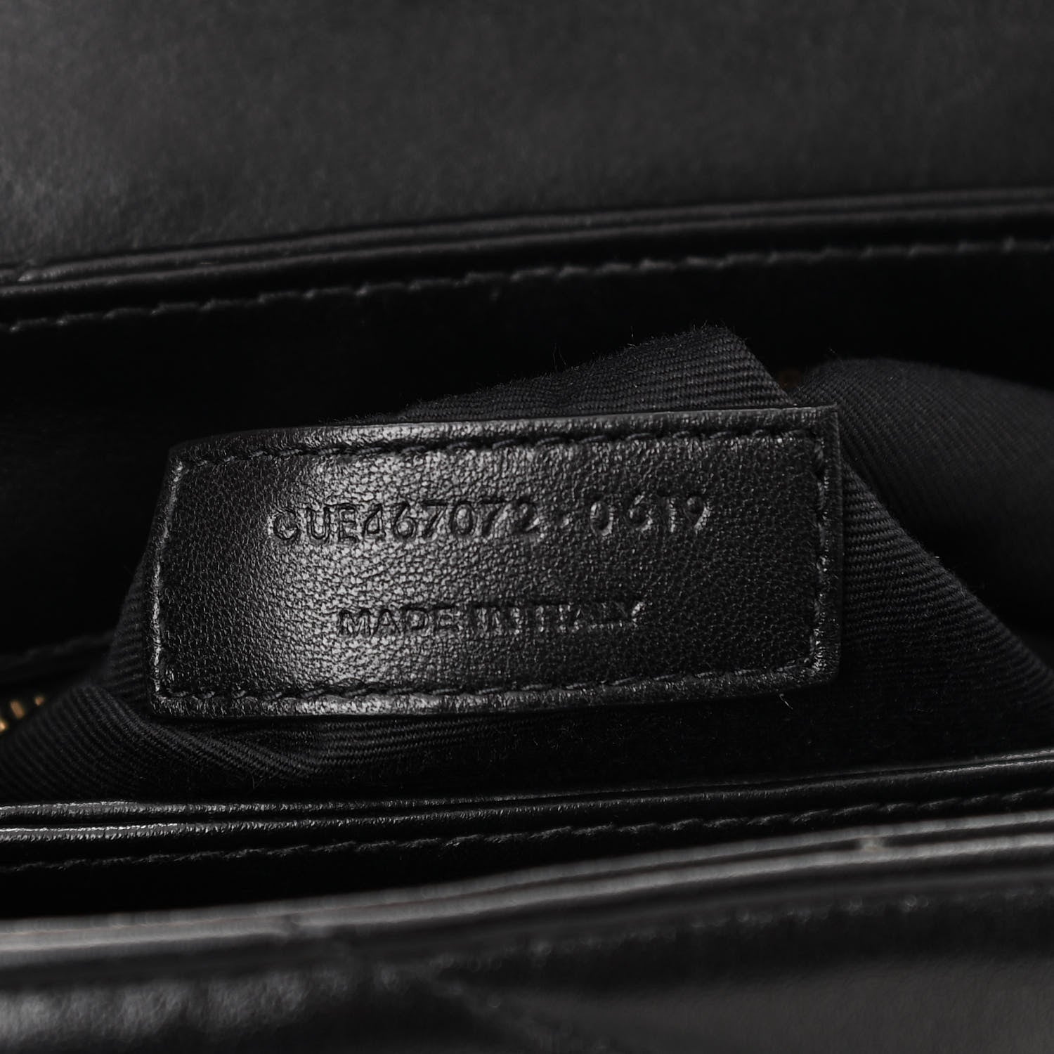 Saint Laurent Calfskin Y Quilted Monogram Toy Loulou Crossbody Bag Black 7 of 11