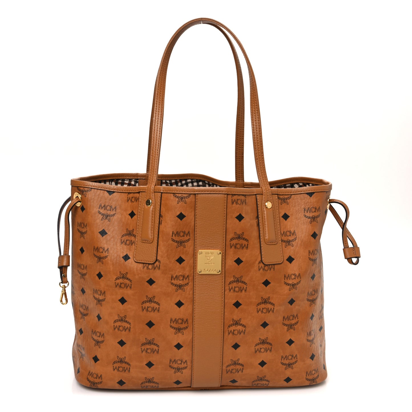 Visetos Medium Liz Reversible Shopper Tote Cognac