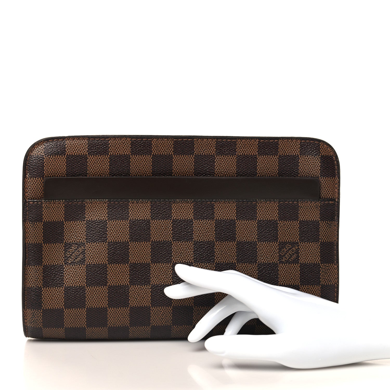 Louis Vuitton Damier Ebene Pochette Saint Louis Clutch 2 of 10