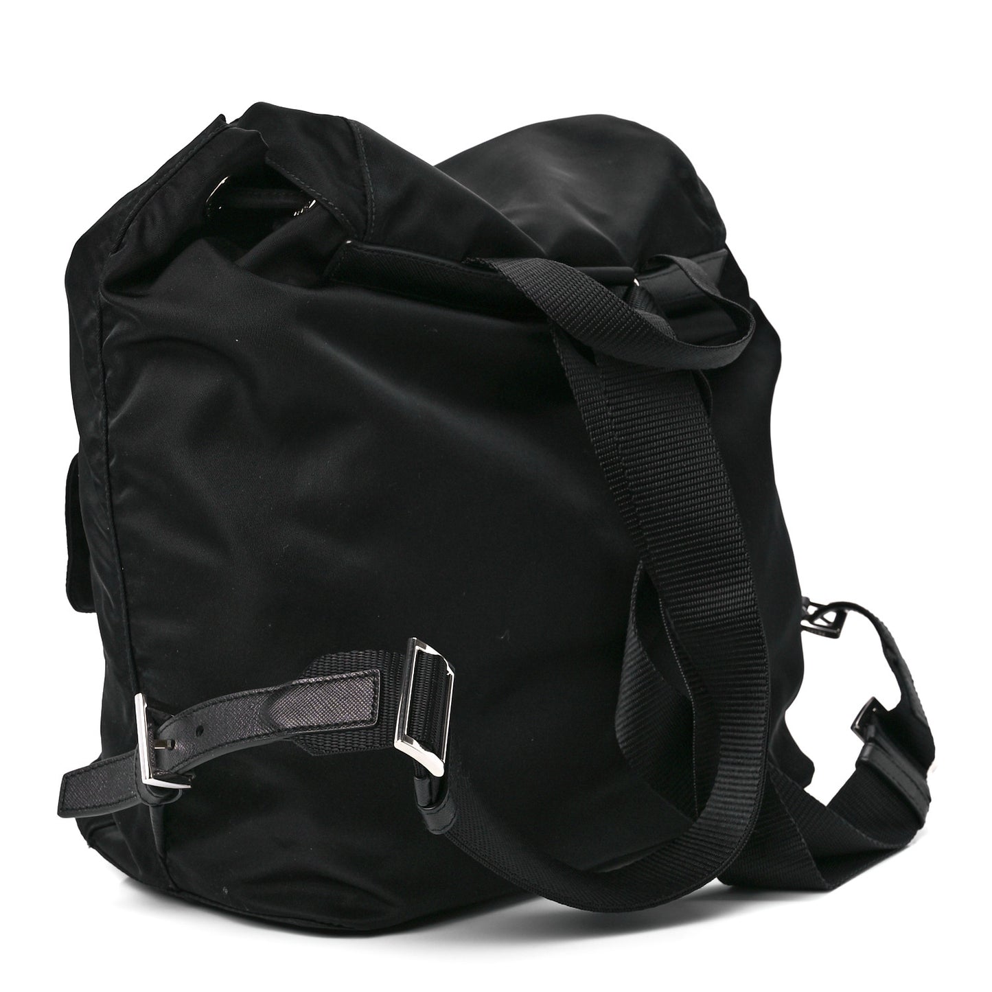 Tessuto Nylon Saffiano Medium Backpack Black