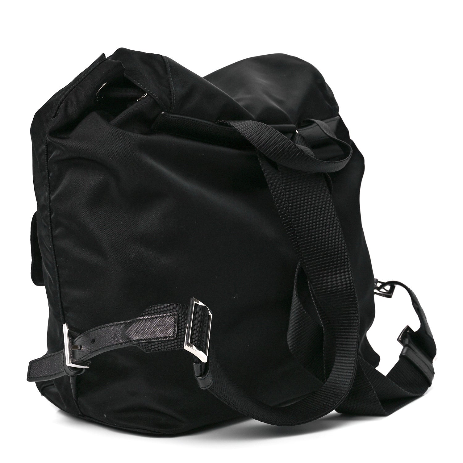 Prada Tessuto Nylon Saffiano Medium Backpack Black 3 of 11