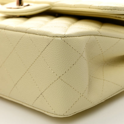 Chanel Caviar Quilted Small Double Flap Light Yellow 10 of 10